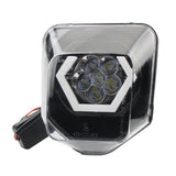 LED light bar with clear cover on a white background