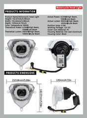 SICKMOTOS LED-Scheinwerfer mit Angel Eye Weiss RGBW – Kompatibel mit Beta (50/125/250/300) & Kreidler Modellen