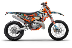 SickMotos Styles Graphics KIT Broken Head “Bavarian Patriot” Edition KTM EXC 125-500 2020-2023