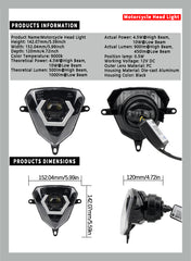 SICKMOTOS LED Scheinwerfer Glow Beam RGBW V6  Hexagonal - Beta 50 125 300 Models Kreidler Models