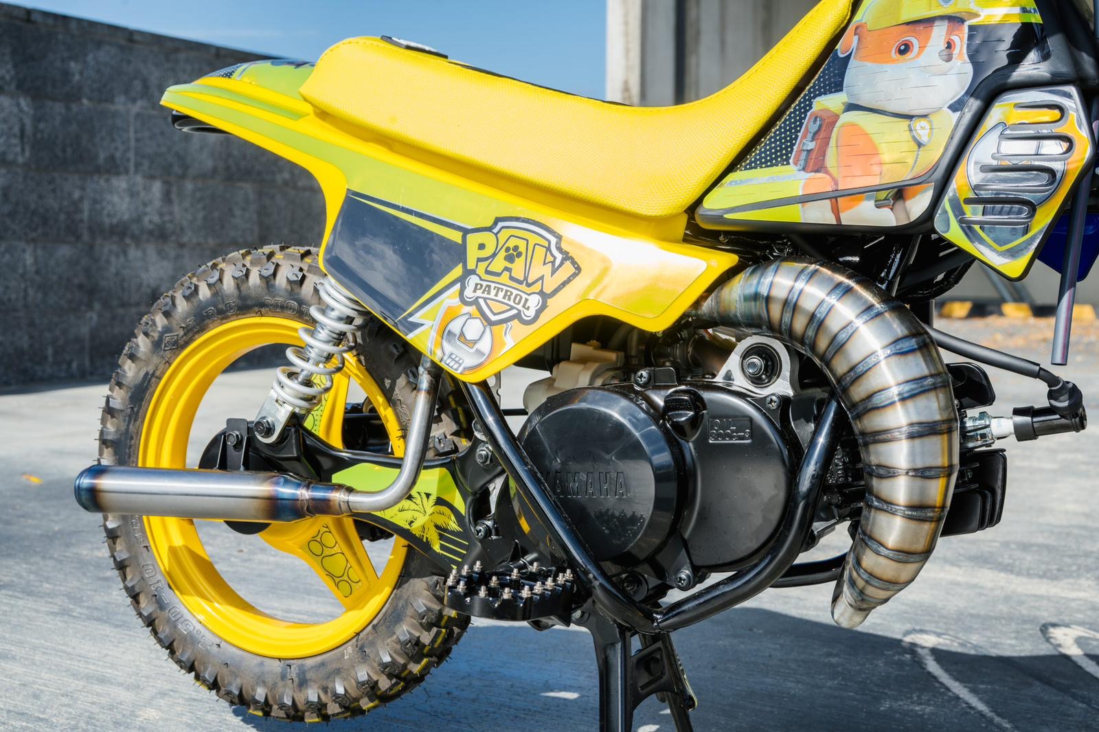 SICKMOTOS Tuning Krümmer Edelstahl Yamaha PW 50 Peewee 50 1987-2024