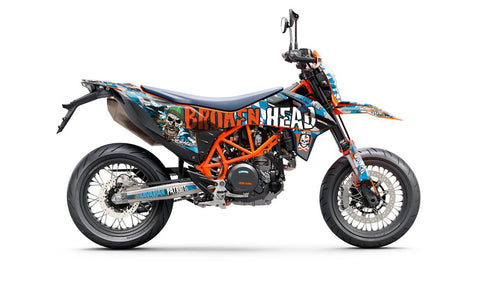 SickMotos Styles Graphics KIT Broken Head “Bavarian Patriot” Edition KTM SMCR 690 2019-2023
