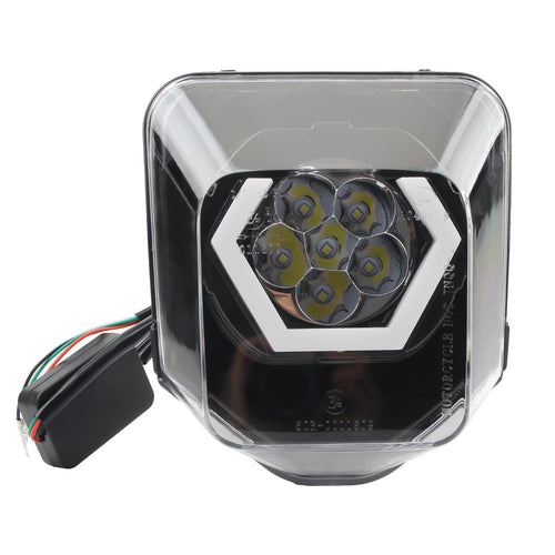 LED-Scheinwerfer Rage Replica RGBW V5 Hexagonal für Husqvarna – SICKMOTOS