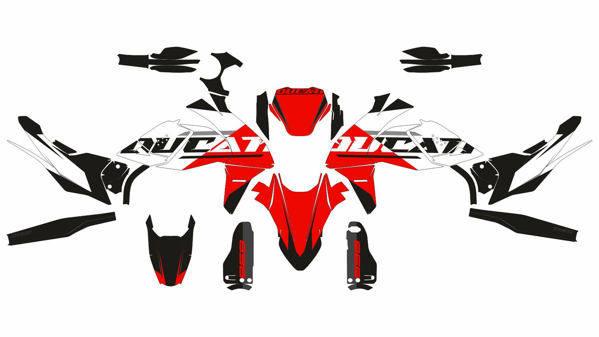 SickMotos Styles Graphics KIT Ducati Hypermotard 698 2024 2025