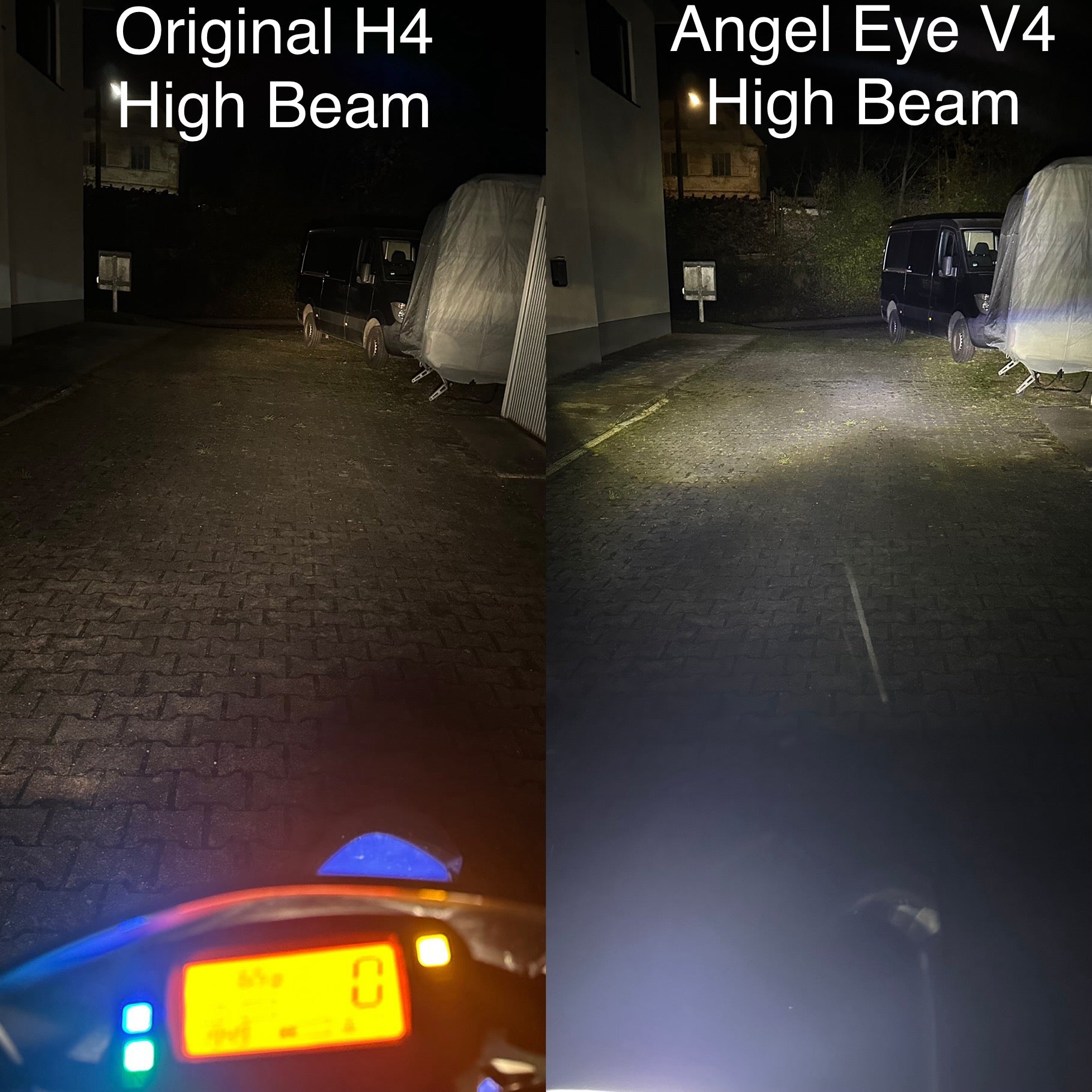 SICKMOTOS LED Scheinwerfer  Angel Eye RGBW V4 Aprilia Derbi Gilera Mondial Malaguti Models