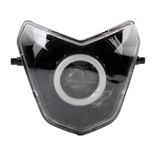 SICKMOTOS LED RGBW V6 Scheinwerfer mit Ring – Passend für Sherco SE-R, SM-R SE SEF 50 125 300 (2024-)