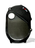 Carbon fiber engine cover with 'Motocross' branding on a white background