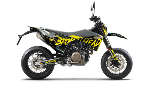 SickMotos Styles Graphics KIT Broken Head “BEAST” Edition Husqvarna 701 SM 2016-2023