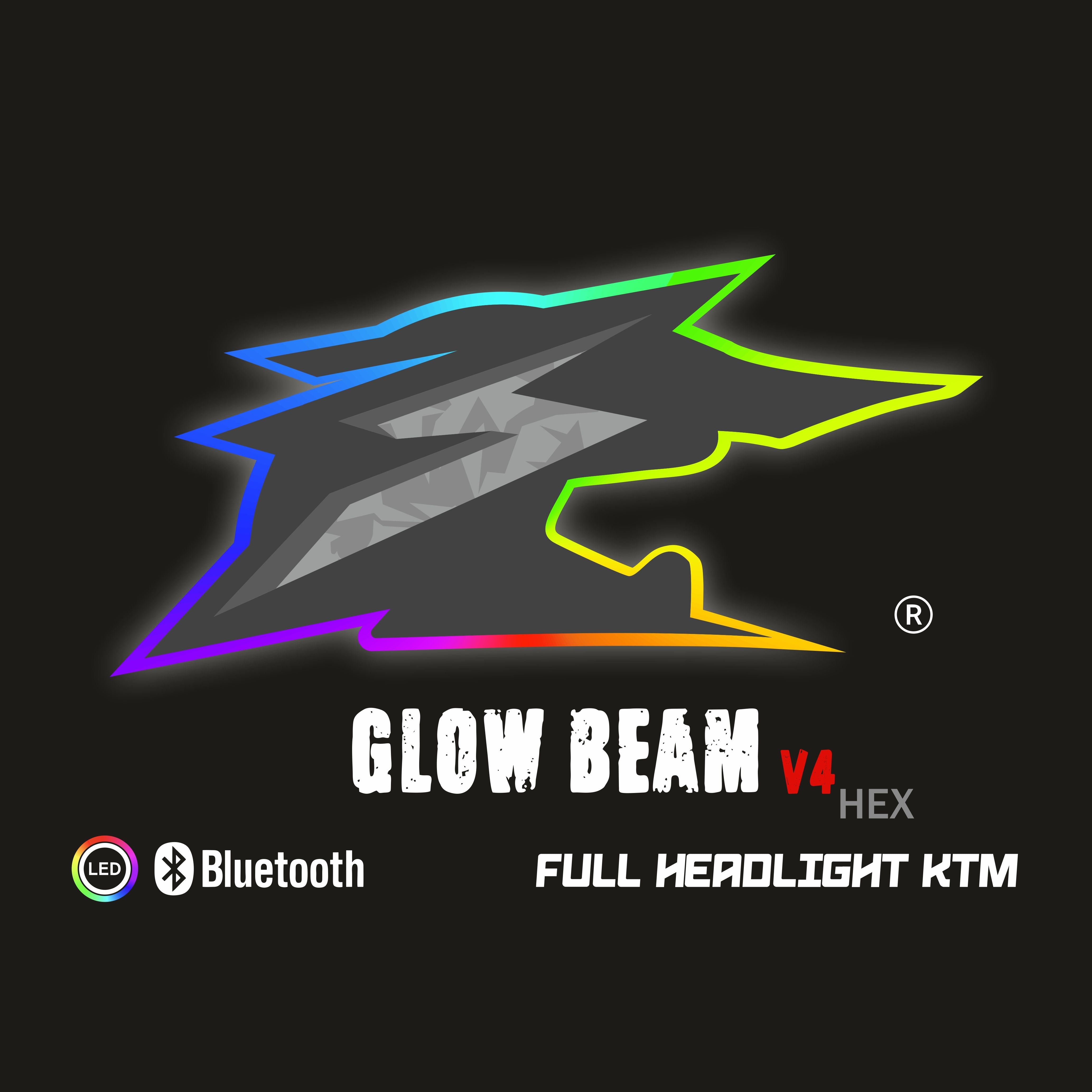SICKMOTOS LED Scheinwerfer Glow Beam RGBW V4 Hexagonal- KTM EXC 2024-