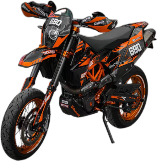 SICKMOTOS LED Angel Eye RGBW V4 Scheinwerfer für KTM 690 SMC / SMCR (2008-2017) mit E-Nummer