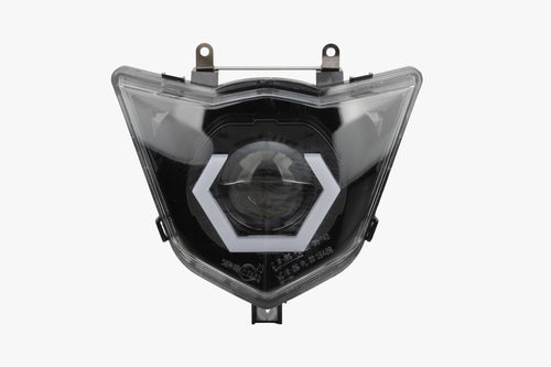 SICKMOTOS LED Scheinwerfer Angel Eye Hexagonal RGBW – Passend für Yamaha WR 125 X / R