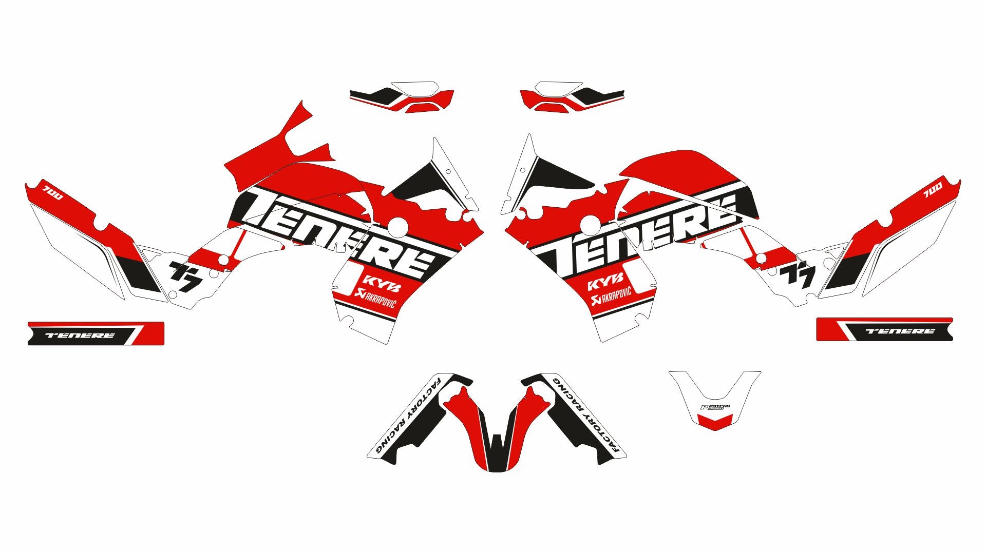 SickMotos Styles Graphics KIT Yamaha Tenere 700 2018-2024