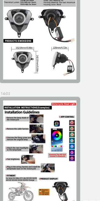 SICKMOTOS LED Scheinwerfer Angel Eye V4 UNI - Beta Models