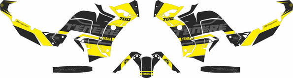 SickMotos Styles Graphics KIT Yellow Edition Yamaha Tenere 700 World Raid 2022