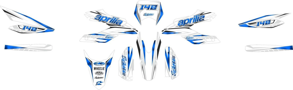 SickMotos Styles Graphics KIT All Blue Edition Aprilia SX 125 2018-2023