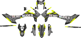 SickMotos Styles Graphics KIT Fluo Yellow Chrome Holo Edition KTM SMCR 690 2019-2023