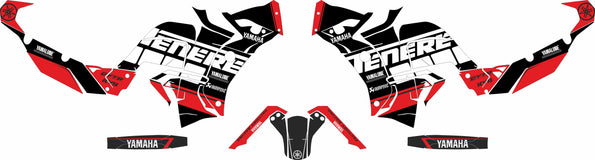 SickMotos Styles Graphics KIT Black and Red Edition Yamaha Tenere 700 World Raid 2022