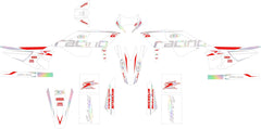 SickMotos Styles Graphics KIT White Edition Chrome Holo Beta RR 125 LC Motard 2021-2023