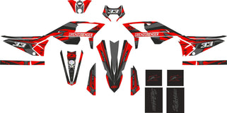 SickMotos Styles Graphics KIT Red Edition Holo Chrome  Beta RR 125 LC Enduro 2021-2023