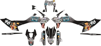 SickMotos Styles Graphics KIT BLACK Edition KTM SMCR 690 2019-2023