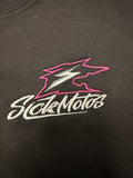 SICKMOTOS T-Shirt Lady Neon Pink Edition #NOHATE #BIKERSUNITED Gestickt