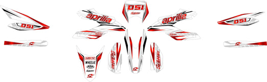 SickMotos Styles Graphics KIT Chrome Red Edition Aprilia SX 125 2018-2023