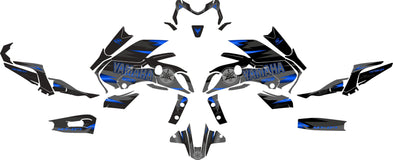 SickMotos Styles Graphics KIT Blue Chrome Edition Yamaha MT-07 FZ-07 2014-2017