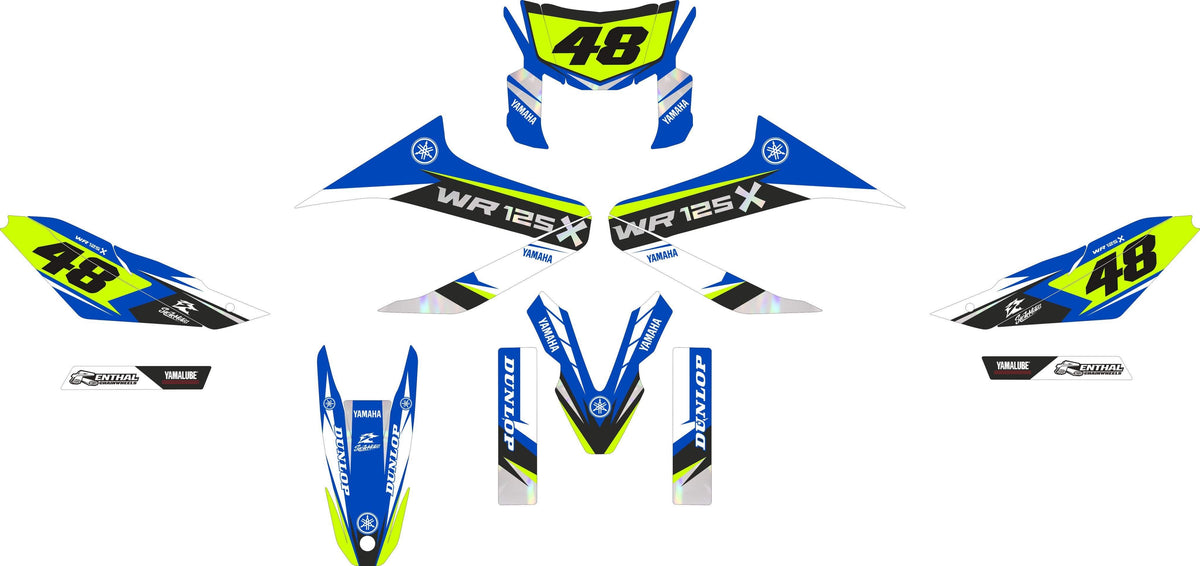 SickMotos Styles Graphics KIT Fluo Yellow Chrome Holo Edition Yamaha WR 125 X (R) 2009-2017