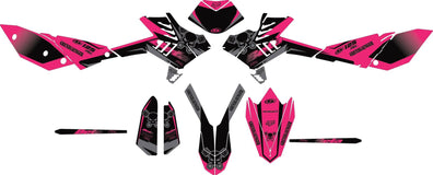 SickMotos Styles Graphics KIT Color Flow Pink Edition Beta RR 125 LC Enduro 2010-2018